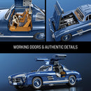 Mattel Brick Shop Hot Wheels Mercedes-Benz 300 SL Building Toy Kit (1600 Pieces), for Collectors