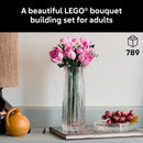 LEGO Botanicals Bouquet of Pink Roses Artificial Flowers - Building Blocks for Adults, Ages 18+ - Gift for Birthdays or Special Occasions - Flowers for Home Office, Shelf or Room Decor - 10374