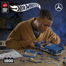 Mattel Brick Shop Hot Wheels Mercedes-Benz 300 SL Building Toy Kit (1600 Pieces), for Collectors