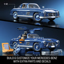 Mattel Brick Shop Hot Wheels Mercedes-Benz 300 SL Building Toy Kit (1600 Pieces), for Collectors