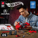 Mattel Brick Shop Hot Wheels ’90 Acura NSX Building Toy (876 Pieces), for Collectors