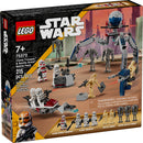 LEGO Star Wars Clone Trooper & Battle Droid Battle Pack Set for Kids, Buildable Toy Speeder Bike Vehicle, Tri-Droid and Defensive Post, Collectible, Gift for Boys and Girls Aged 7 and Up, 75372