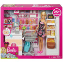 Barbie Doll and Supermarket Playset with 25 Grocery Store and Food-Themed Accessories